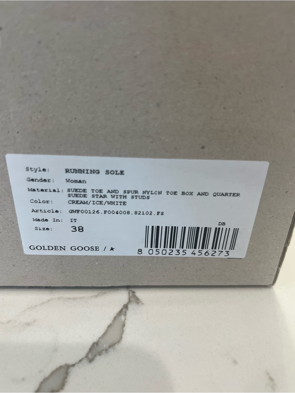 Golden Goose Cream and White Running Sole Sneakers - Picture 8 of 8